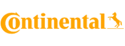 Continental logo in orange with a galloping horse on the right.